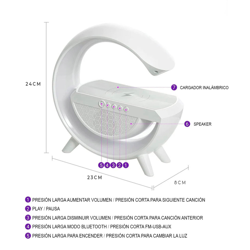 Lampara Reloj TimeX RGB – Lámpara Reloj LED Multicolor con Iluminación Ambiental Inteligente